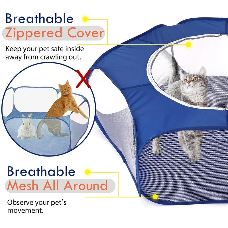 portable transparent pet playpen