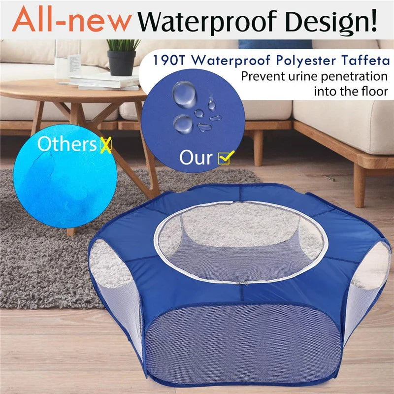 portable transparent pet playpen