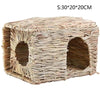 Foldable Woven Grass House & Chew Mat