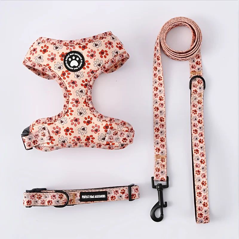 adjustable dog harness & leash set