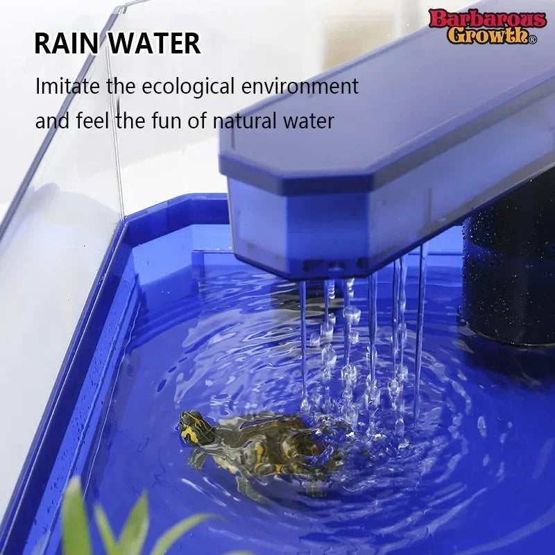 transparent turtle tank habitat