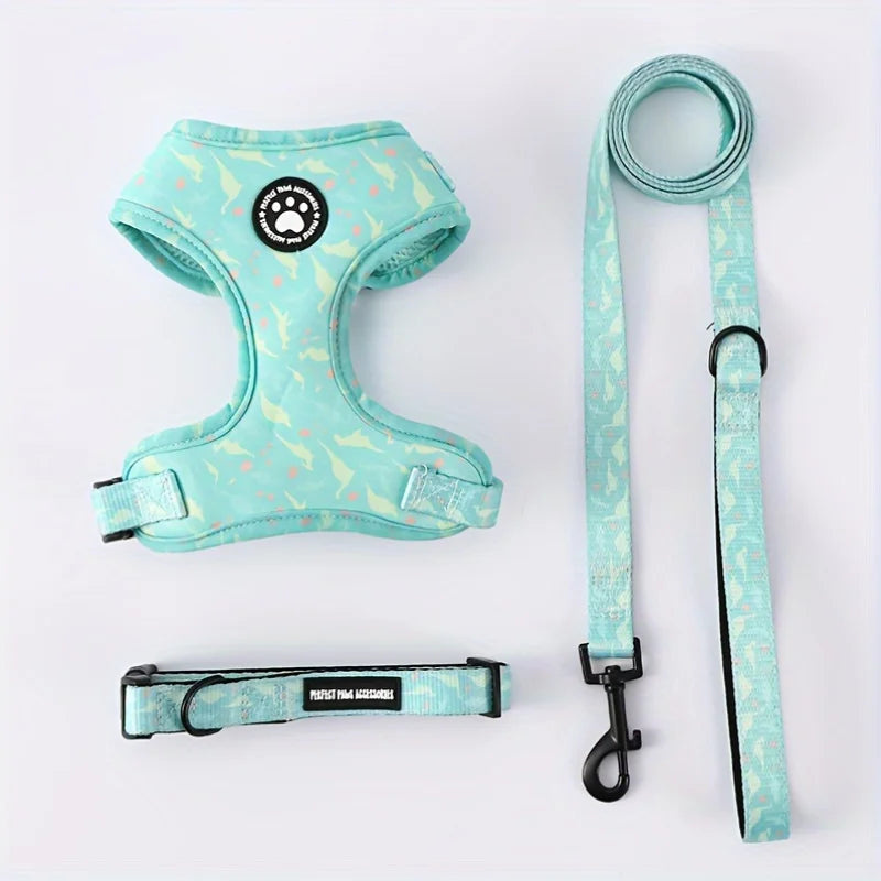 adjustable dog harness & leash set