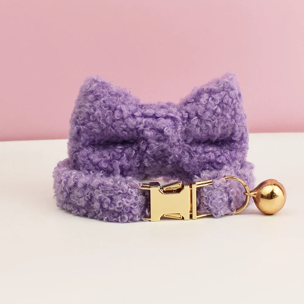 teddy cat collar with custom name plate