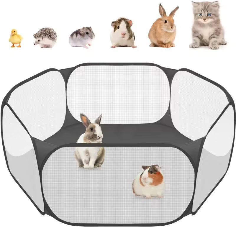 portable transparent pet playpen