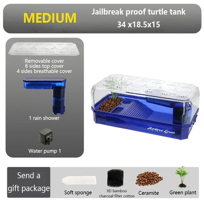 Transparent Turtle Tank Habitat