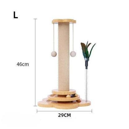Solid Wood Cat Turntable Scratching Board