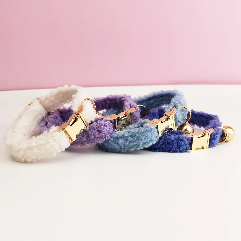 teddy cat collar with custom name plate
