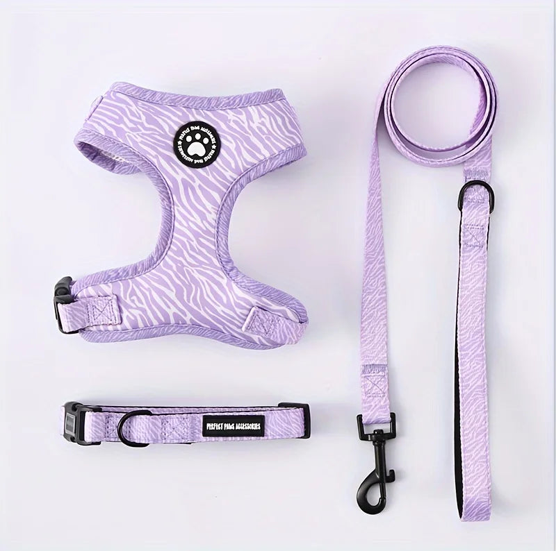 adjustable dog harness & leash set