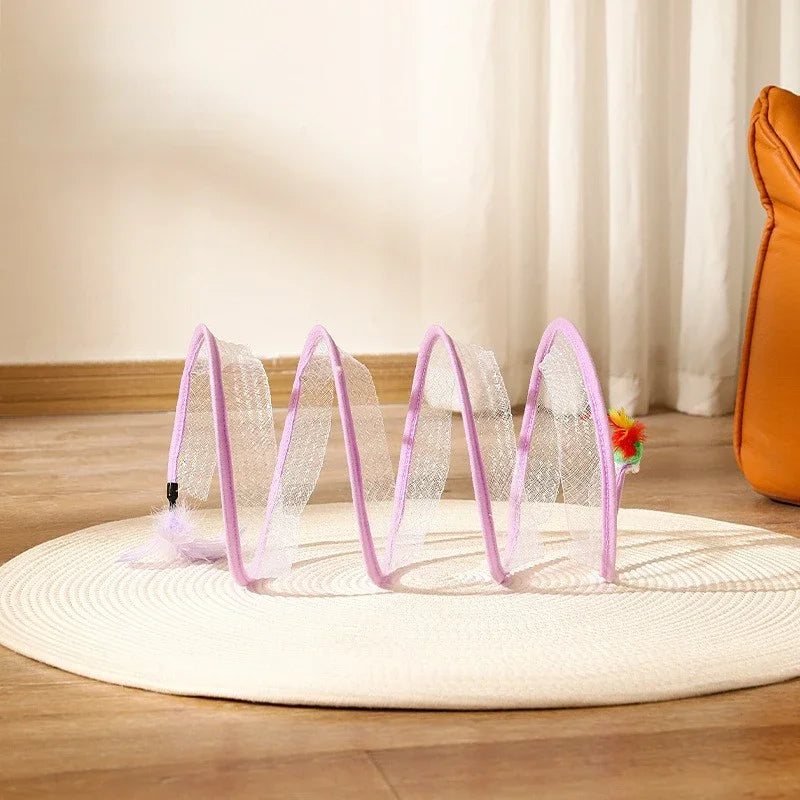 spiral tunnel cat toy