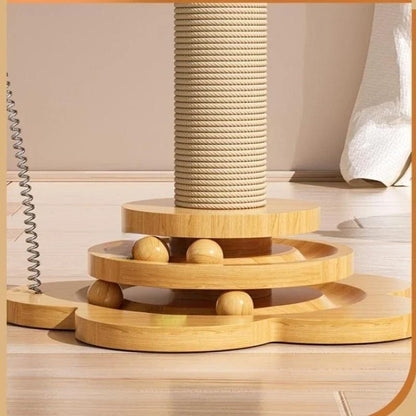 Solid Wood Cat Turntable Scratching Board