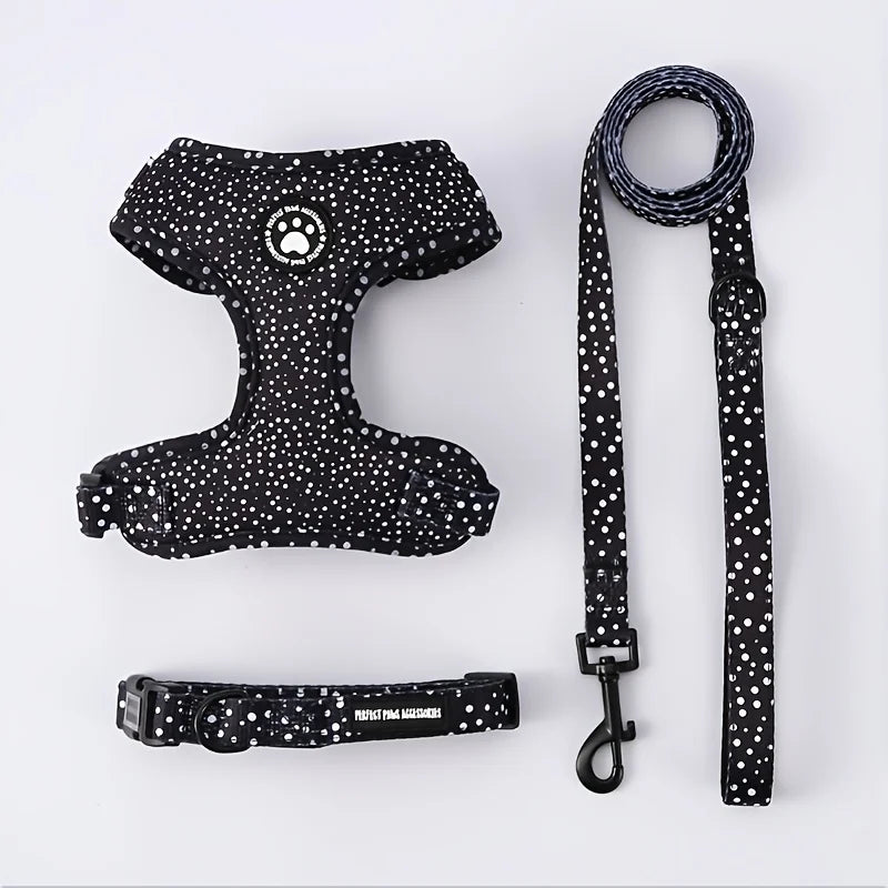 adjustable dog harness & leash set