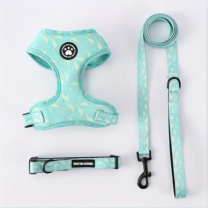 adjustable dog harness & leash set