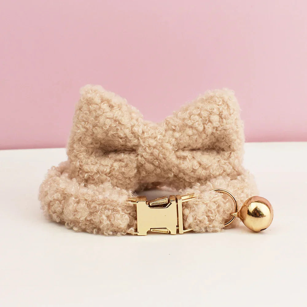 teddy cat collar with custom name plate