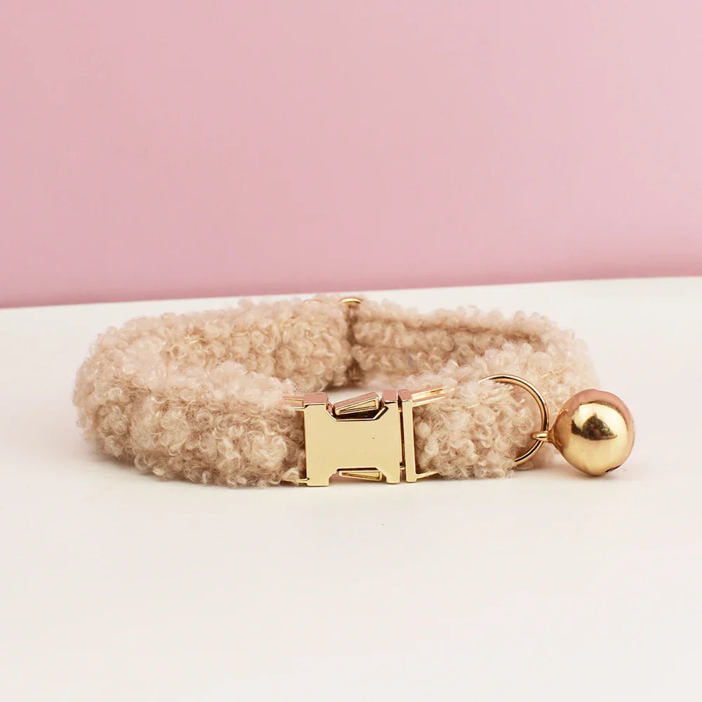 teddy cat collar with custom name plate