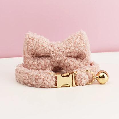 Teddy Cat Collar with Custom Name Plate