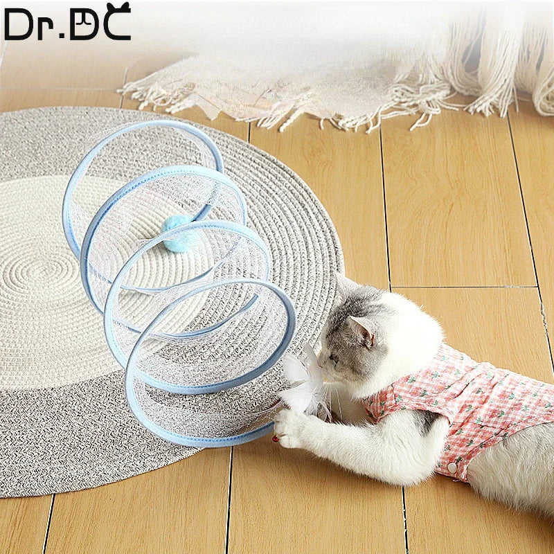 spiral tunnel cat toy