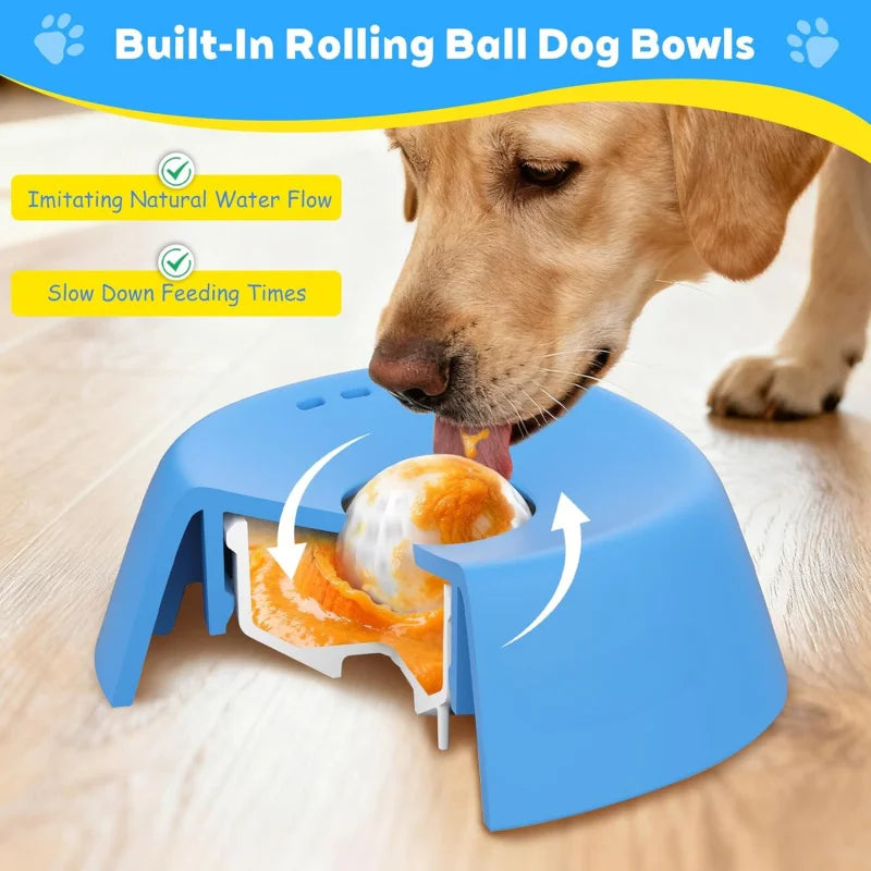 anti-choking slow feeder dog bowl