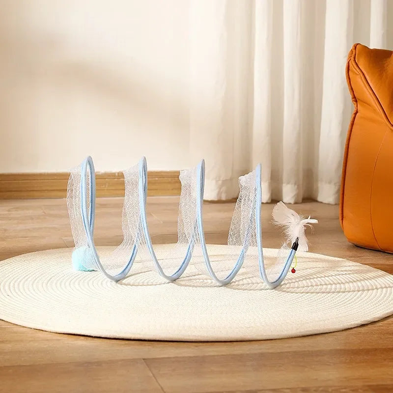 spiral tunnel cat toy