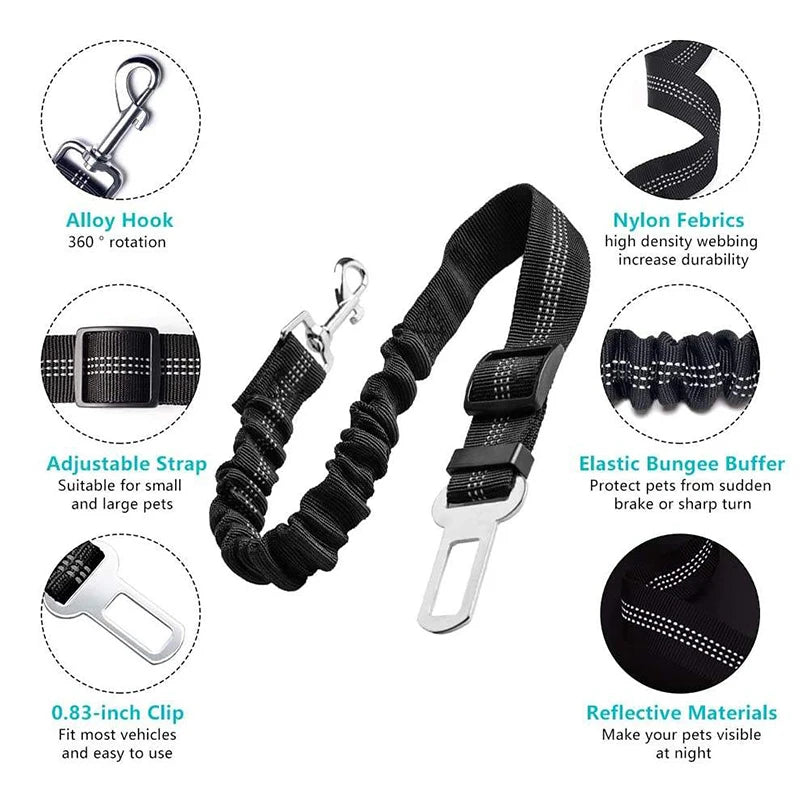 adjustable pet car seat belt leash