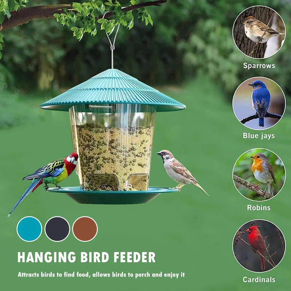 hanging window bird feeder house