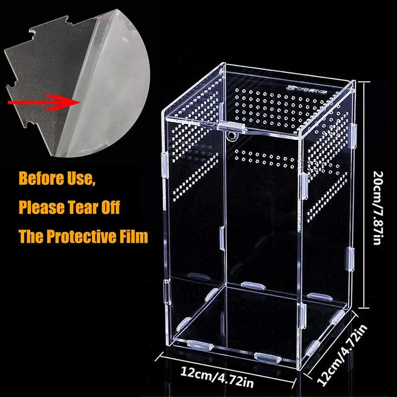 clear acrylic reptile breeding box