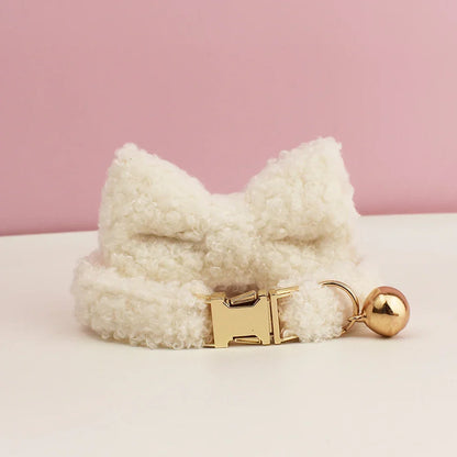 Teddy Cat Collar with Custom Name Plate