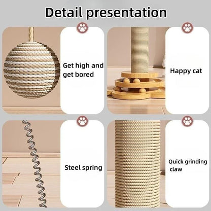 Solid Wood Cat Turntable Scratching Board